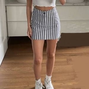 Brandy Melville striped chambray skirt size 2/S
